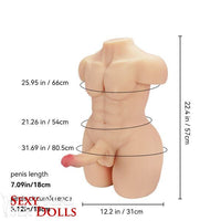 Thumbnail for Tantaly Dolls 54cm (1ft9') Muscular Physique Realistic Torso Sex Doll