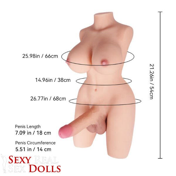 54cm 1ft9 Transgender Torso Sex Doll