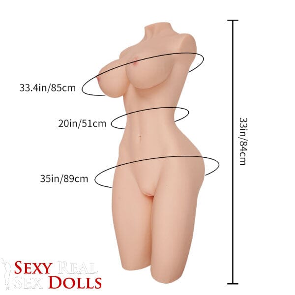 Tantaly Dolls 84cm (2ft9') Busty Torso Doll with Slim Body