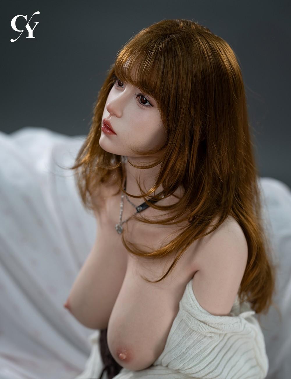 TOP CY Doll 157cm (5ft2") Asian Petite Redhead Sex Doll - D-Cup- Liang