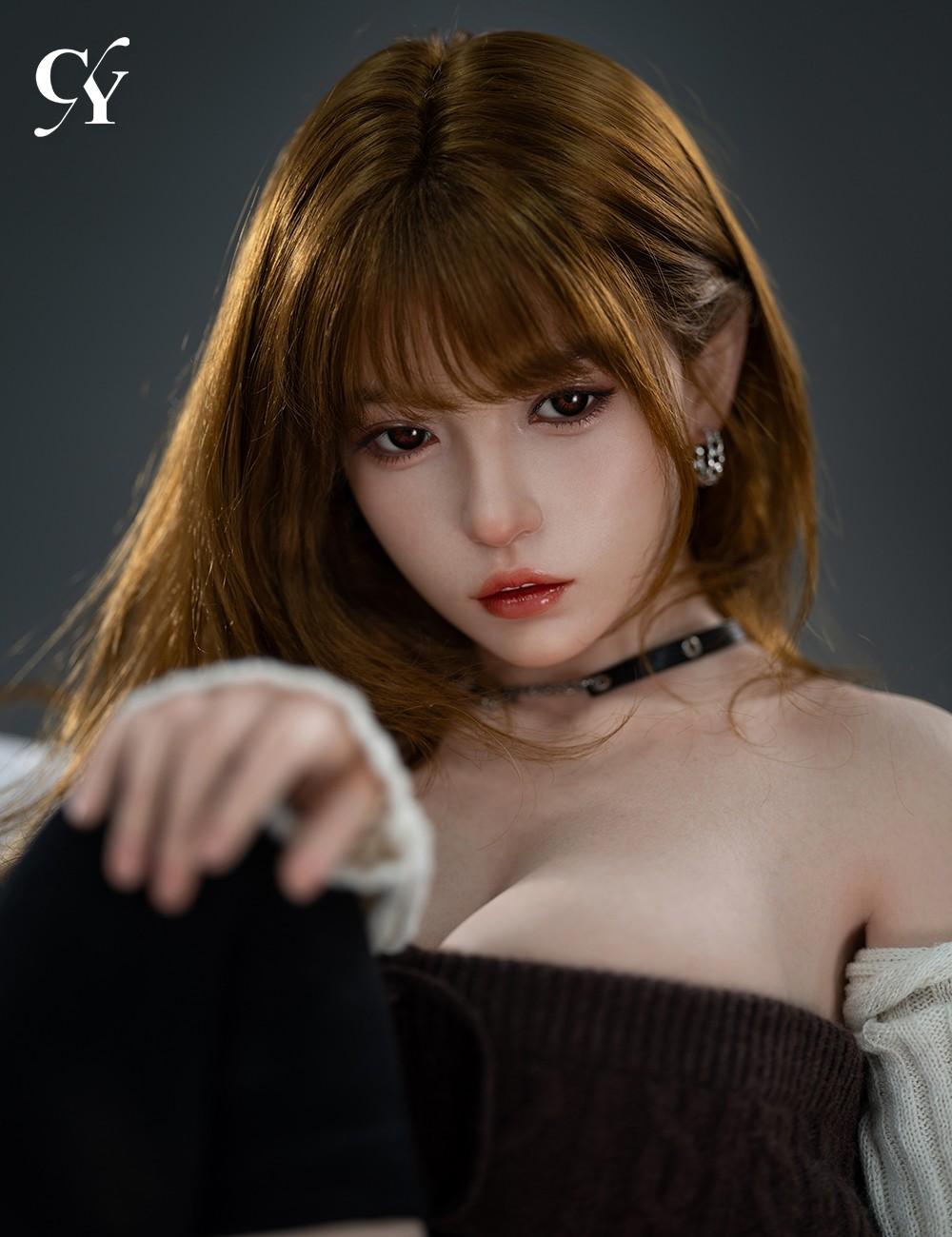 TOP CY Doll 157cm (5ft2") Asian Petite Redhead Sex Doll - D-Cup- Liang