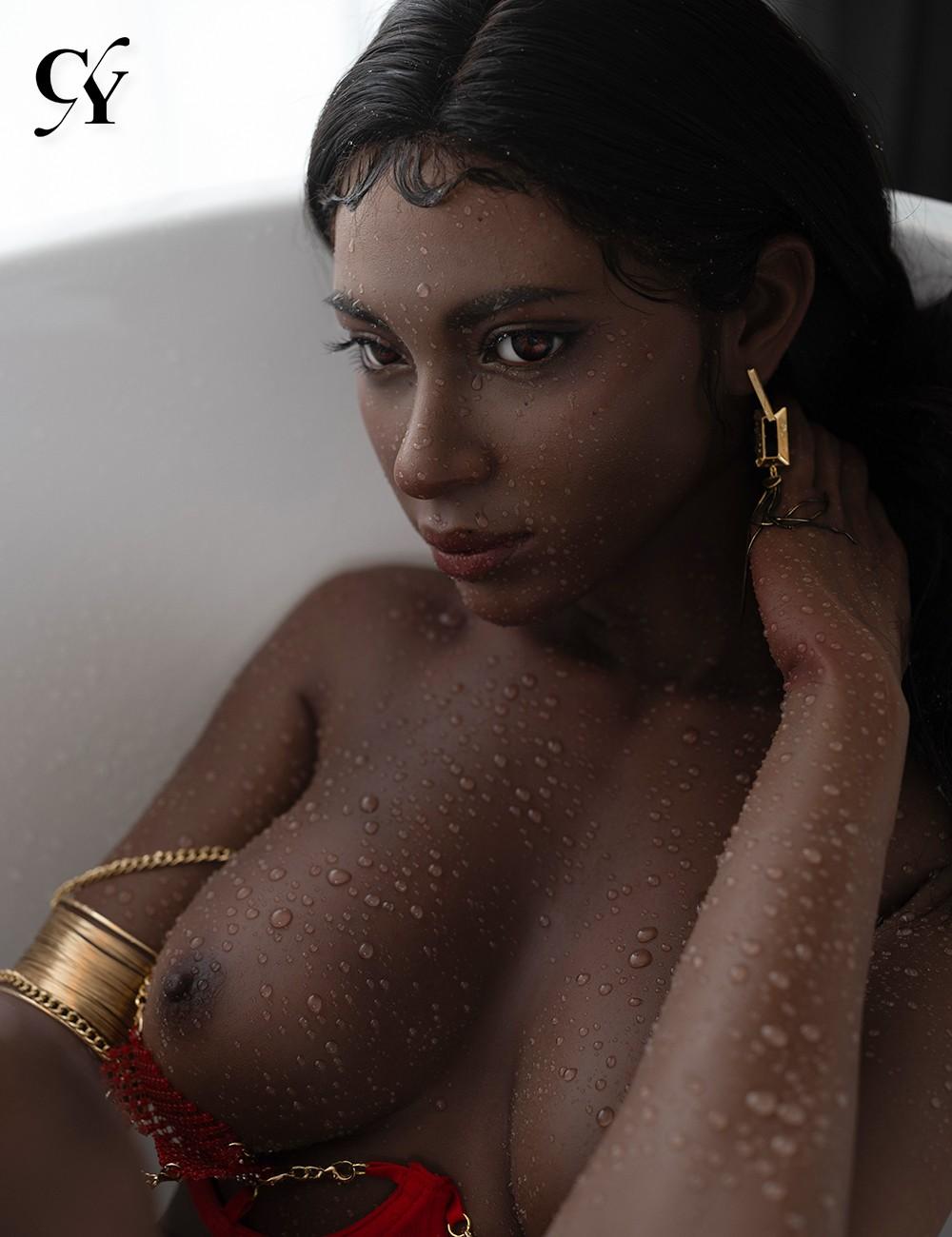 TOP CY Doll 170cm (5ft7") Silicone Ebony Sex Dolls - C-Cup - Zaria