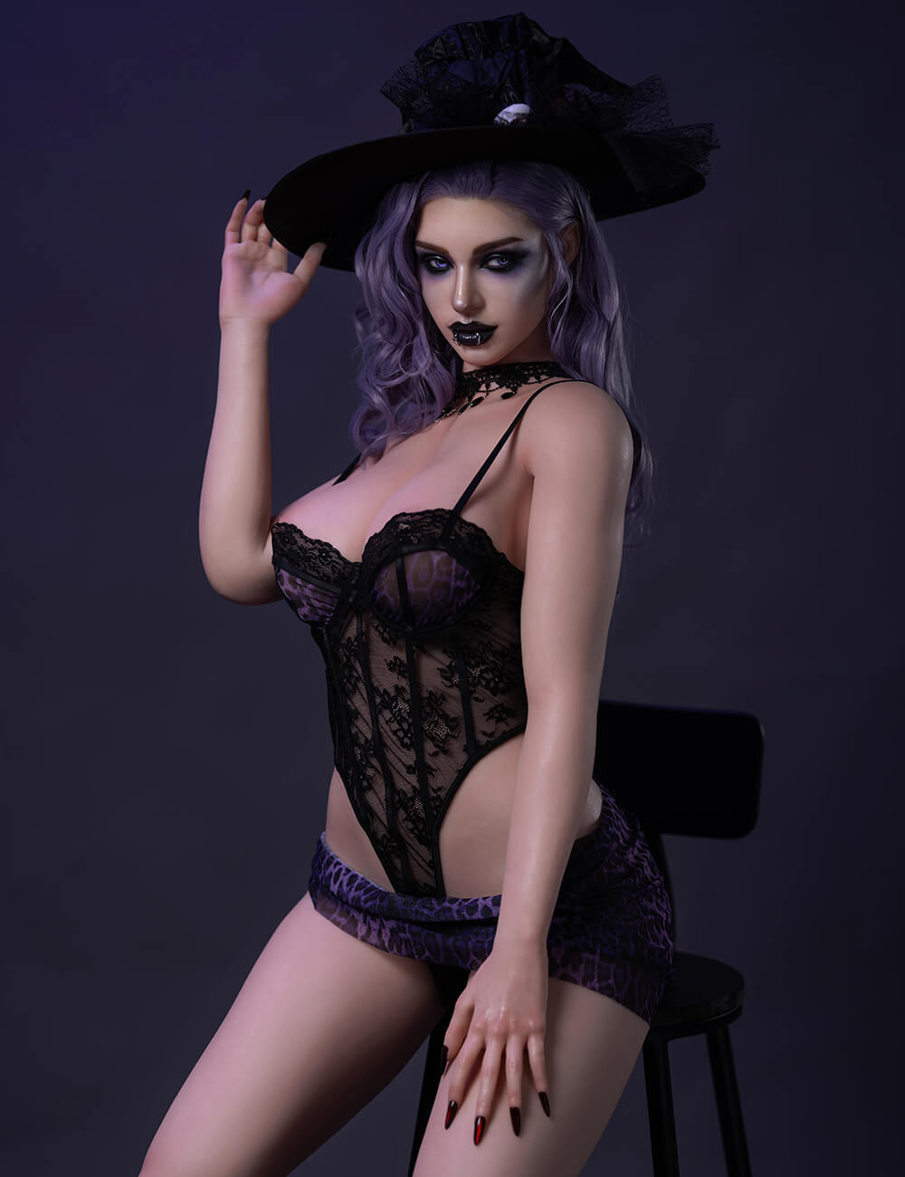 TOP CY Doll 176cm (5ft9") Sexy Witch Fantasy ROS Head Sex Doll - E-Cup - Elodie