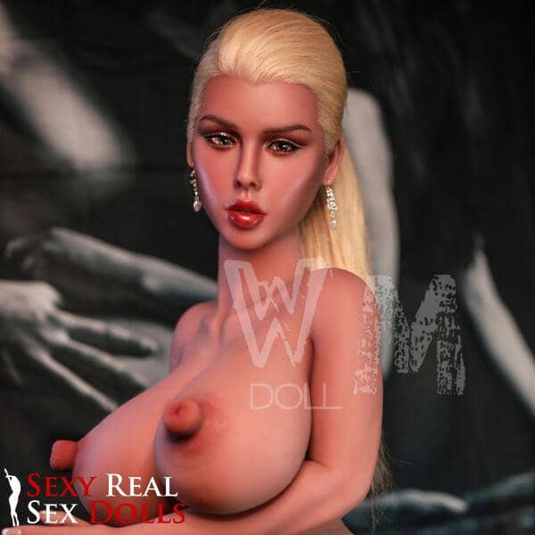 WM Dolls 155cm (5ft1') L-Cup Big Boobs Love Doll with Nipple Penetration - Jollie