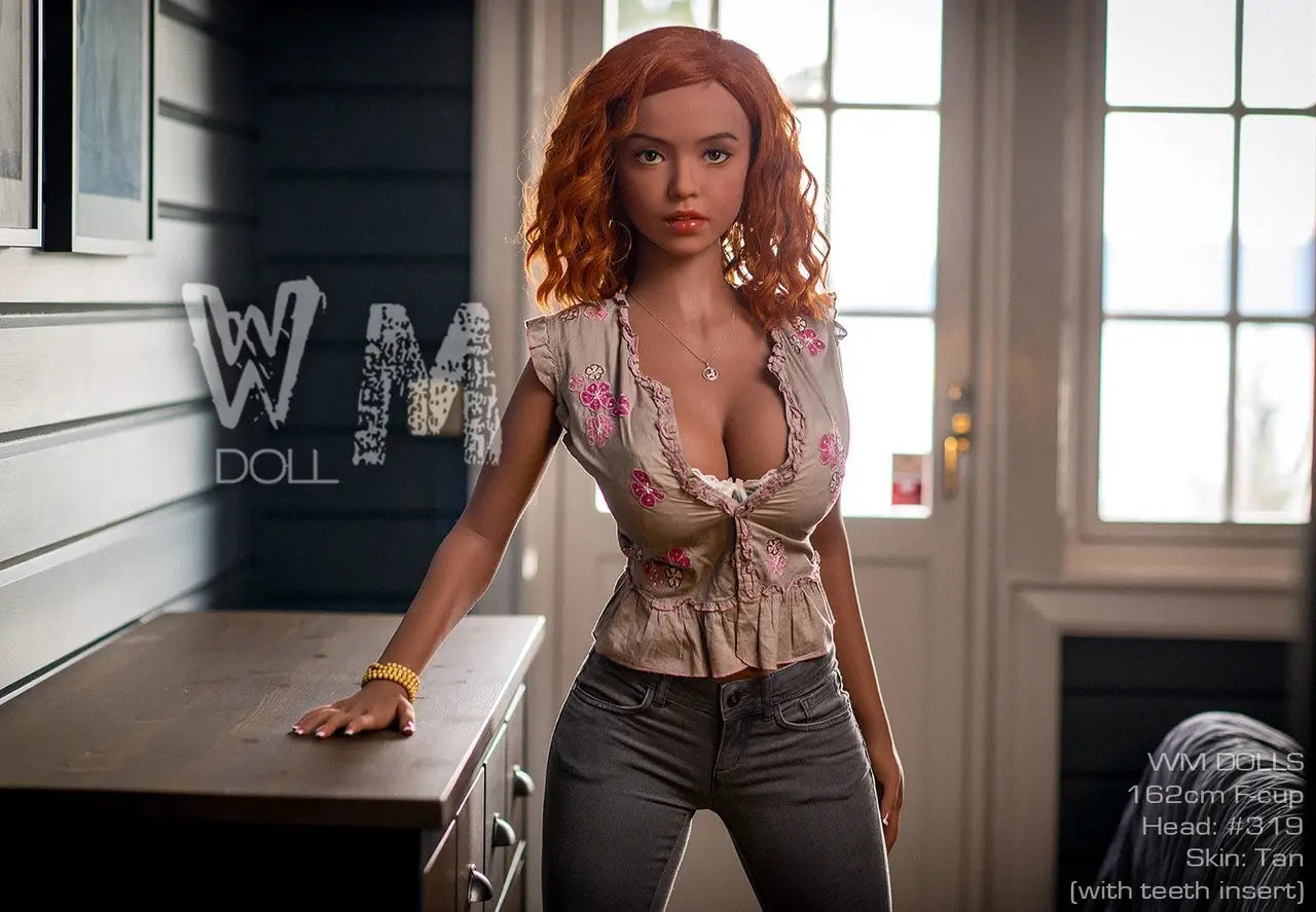 WM Dolls 162m (5ft3') F-Cup Busty Girl with Ginger Hair Sex Doll - Head#319 - Beatrice