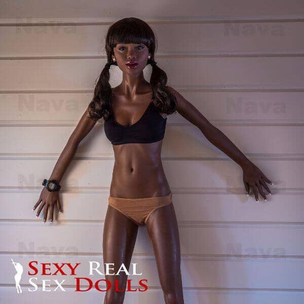 WM Dolls 168cm (5ft6') A-Cup Ebony Exclusive Nava African-American Sex Doll WM Dolls