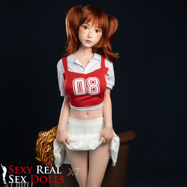 150cm (4ft 9') D-Cup Red Head Cheerleader Silicone Love Doll - Lillia, XT Dolls, , Sexy Real Sex Dolls